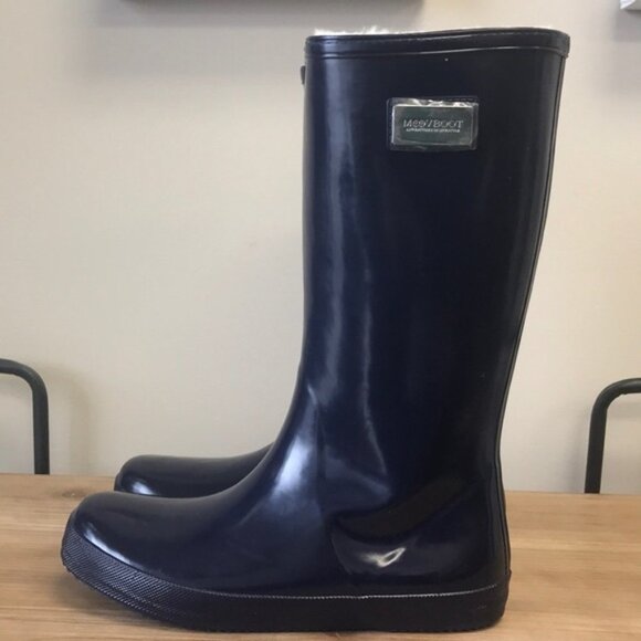 MoovBoot SuperGloss Tall Rubber/Sheepskin Boot - Picture 3 of 9